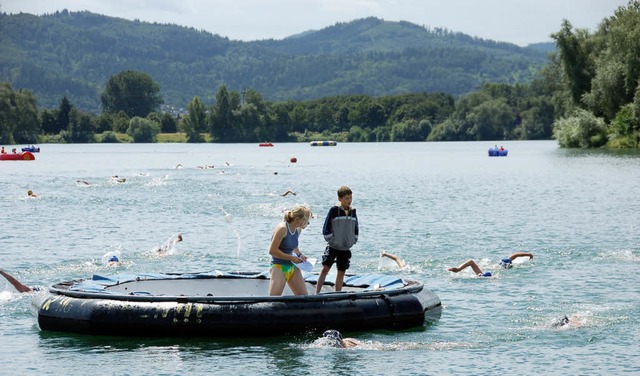 Der Gifizsee ist am Wochenende wieder ...ist der Schwimmsportverein Offenburg.   | Foto: Helmut Seller