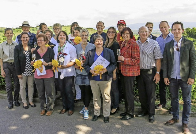 Die frischgebackenen Weinerlebnisfhrer   | Foto: Julian Semet