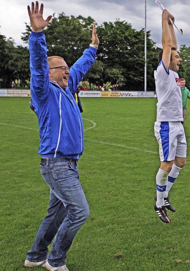 Der Vater des Erfolgs: SG-Coach Thomas Reger (links)  | Foto: Benedikt Hecht