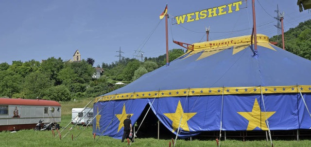 Am Donnerstag gastierte der Circus Wei...h an der Mhlestrae, dann zog er um.   | Foto: Sina Gesell