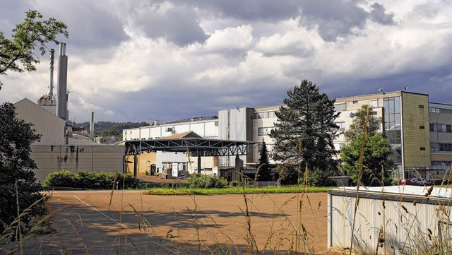 Blick auf das Papierfabrik-Areal von d...p dreihundert Einwohner bieten wrde.   | Foto: Manfred Dinort