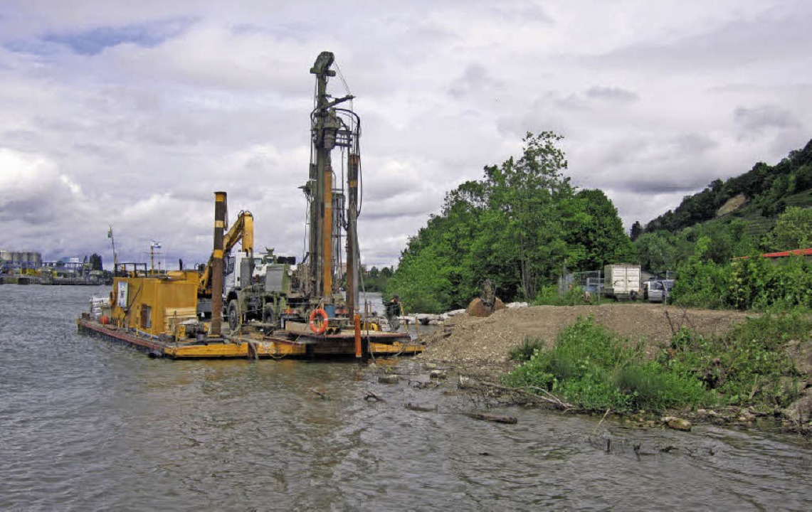 Baugrunderkundung im Bereich des projektierten Schiffsanlegers   | Foto: zvg/HPC