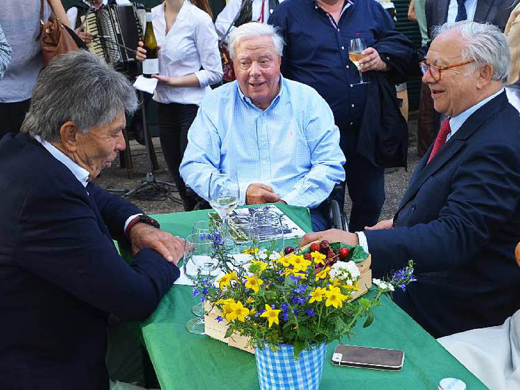 In der ffentlichkeit haben sich die drei Brder (von links) Frieder (79), Franz (83)und Hubert (75) Burda schon seit Jahrzehnten nicht mehr so entspannt zusammen gezeigt.