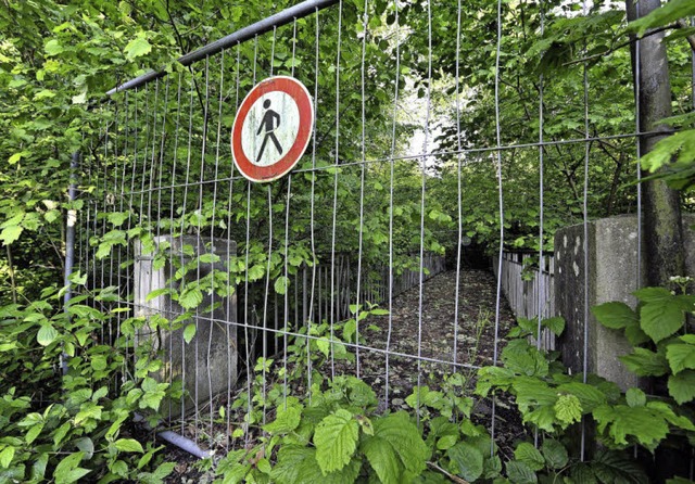 Hier handelt es sich keineswegs um den...it Jahren gesperrten Waltersbergsteg.   | Foto: Thomas Kunz