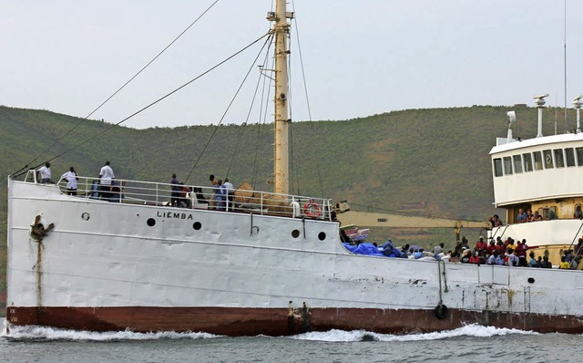 Die MV Liemba:  900 Flchtlinge finden auf dem Dampfer Platz.   | Foto: Dpa