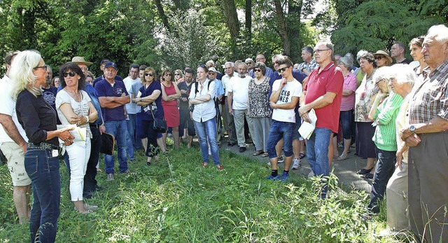 Mehr als 200 Haltinger nahmen an der Begehung am Hochgestade teil.   | Foto: Ounas-Krusel