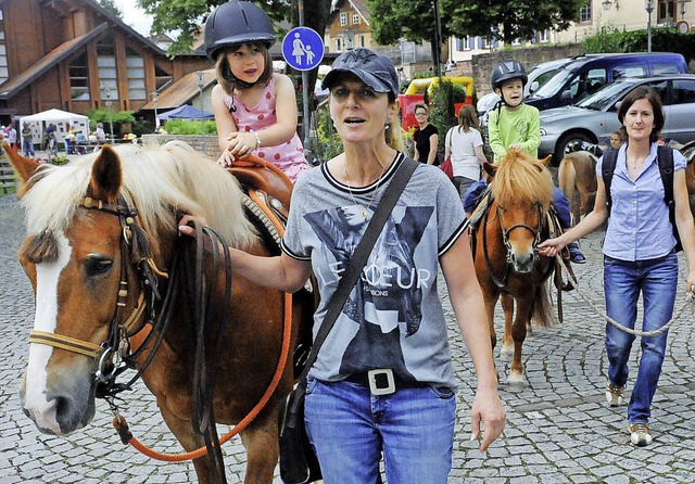 Attraktion vor allem fr die Jngsten: Ponyreiten quer durch Seelbach.   | Foto: Wolfgang Knstle