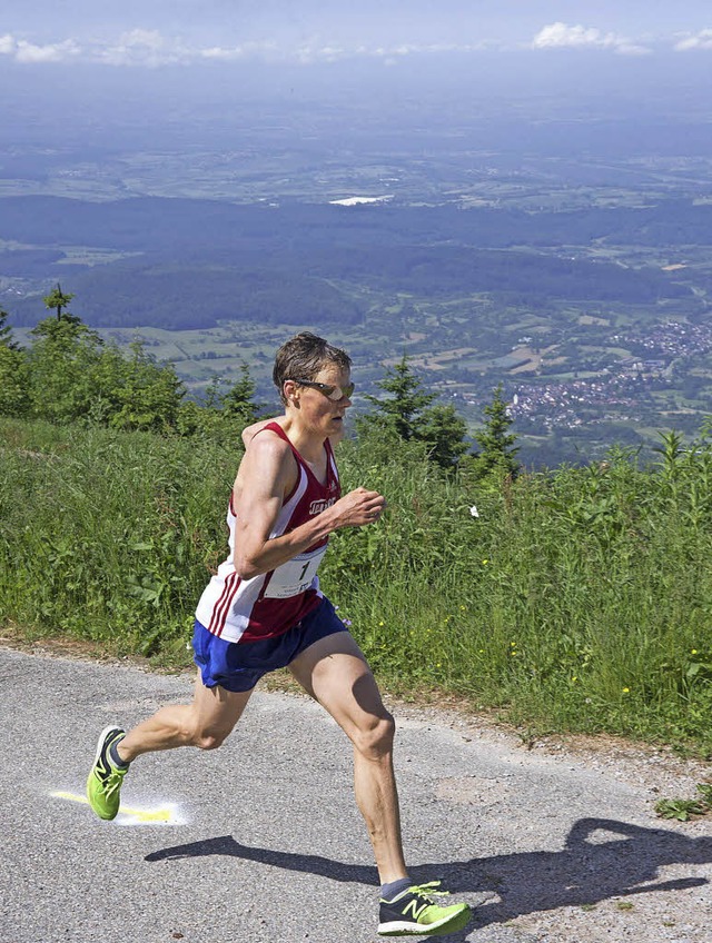 Er war nach 46 Minuten und 47 Sekunden...lle Landschaft hatte er da noch nicht.  | Foto: volker mnch