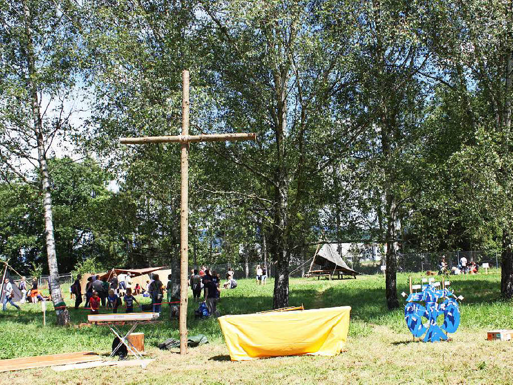 Der Altar im Freien fr einen eigenen Gottesdienst