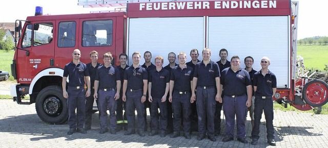 Die Wettkampfgruppe der Feuerwehr Endingen freut sich ber errungenes Gold.   | Foto: Feuerwehr Endingen
