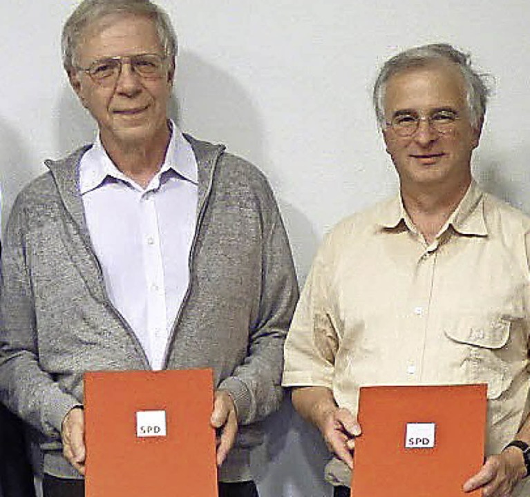 Lange in der SPD: Peter Grber (links) und Albert Zhringer  | Foto: BZ
