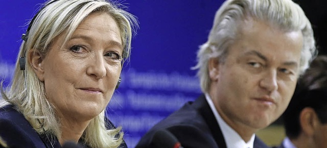 Marine Le Pen und Geert Wilders   | Foto: DPA