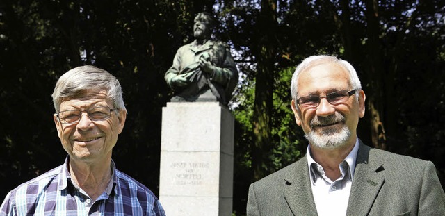 Freie Sicht auf Scheffel: Das Denkmal ...erein Scheffel-Literaturgedenksttte.   | Foto: Frank Linke