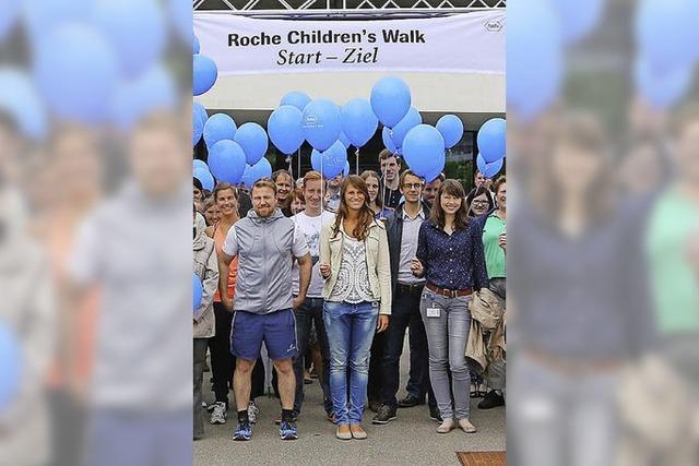 Roche-Mitarbeiter laufen für Kinder