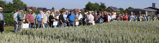 Etwa 200 Landewirte waren auf das Versuchsfeld nach Orschweier gekommen.   | Foto: ADELBERT MUTZ