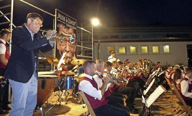 Der Musikverein Tunsel bei seinem  Fre...nzert mit  Helmut Dold an der Trompete  | Foto: Anne Freyer