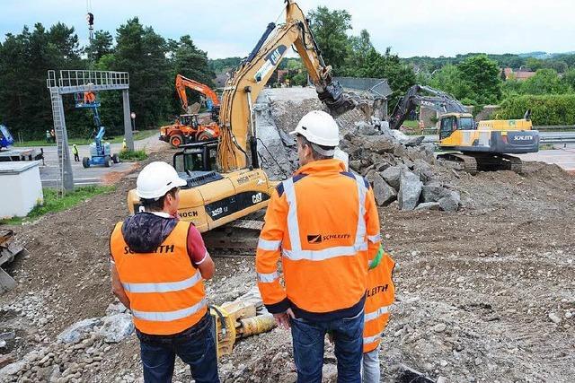 Fotos: Abriss der Autobahnbrcke Mrkt