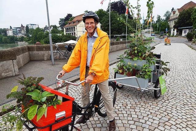 Mobile Grten auf der Rheinbrcke