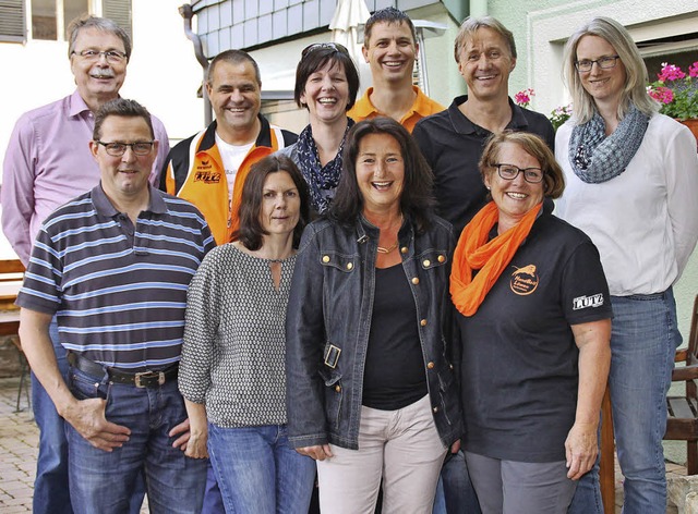 Reprsentanten der Handball-Lwen (von...Gabriele Spittau.  Sabine Bauer fehlt   | Foto: Sandra Suttner