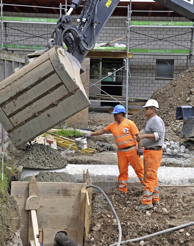 Die neue Zentrale des Parks wchst von Tag zu Tag.   | Foto: Gramespacher