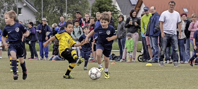 Die Nachwuchsfuballer spielten in Titisee schon gro auf.   | Foto: Martin Hannig