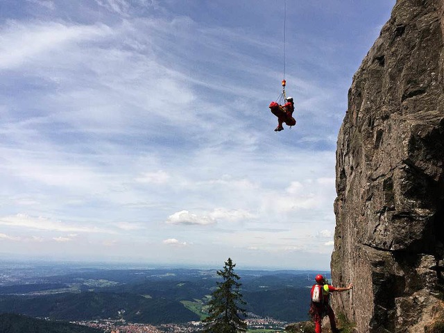 Spektakulrer Rettungseinsatz am Kande... Hubschraubern in Sicherheit gebracht,  | Foto: Bergwacht Schwarzwald