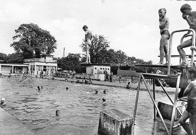 Das Tiengener Freibad in den 50er Jahren.   | Foto: REPRO: SK