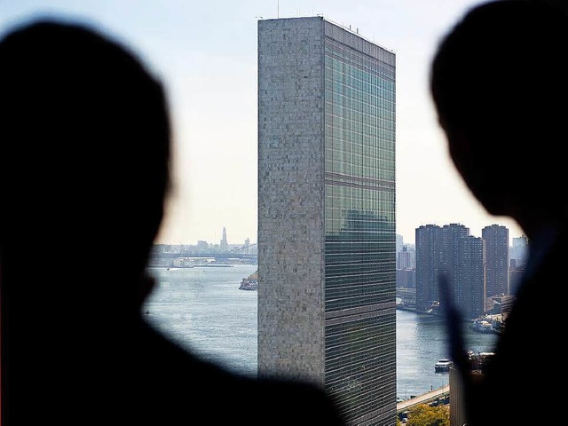 Das UN-Hauptquartier in Manhattan wurd...hatte  John D. Rockefeller gespendet.   | Foto: DPA