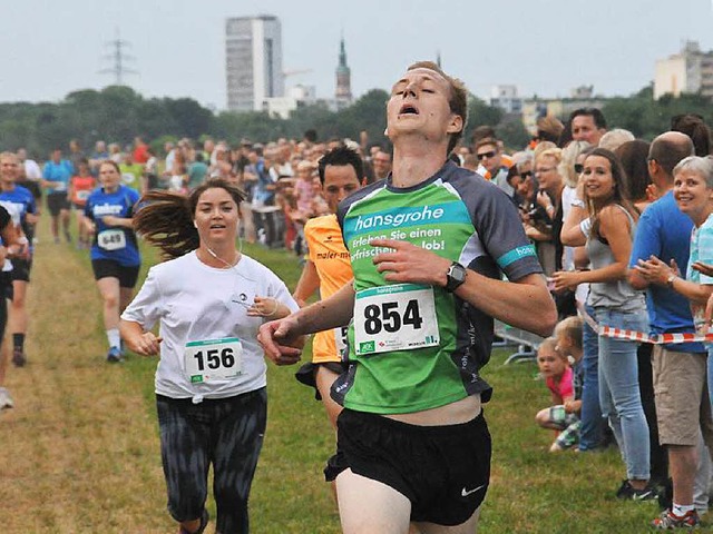 Der Schnellste: Christian Mai im Ziel.  | Foto: Helmut Seller