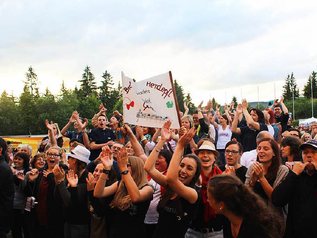 Originelle Bhnenshow, tolle Musik und super Stimmung waren beim Blechduell des SWR4 an der Adlerschanze in Hinterzarten garantiert.