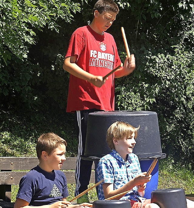 Das Trommelkonzert der Schler  kam gut an.   | Foto: Hrvoje Miloslavic