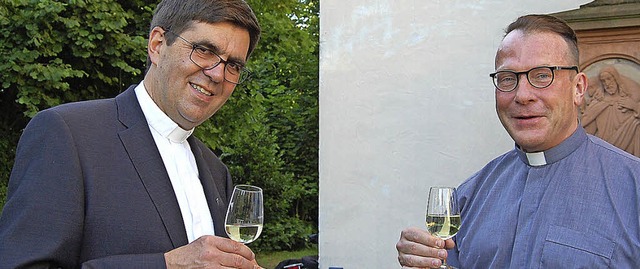 Dekan Matthias Brkle und sein Lahrer Kollege Markus Ehrhard.   | Foto: bpo