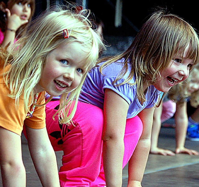 Die Zumba-Kids aus Wallbach hatten Spa.  | Foto: Hildegard Siebold