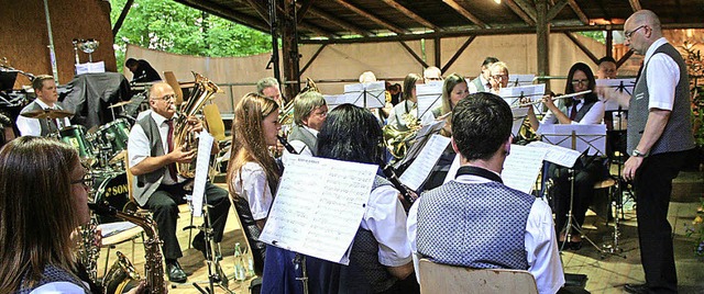 Der Musikverein Sallneck erffnete den musikalischen Festreigen.  | Foto: Reinhard Cremer