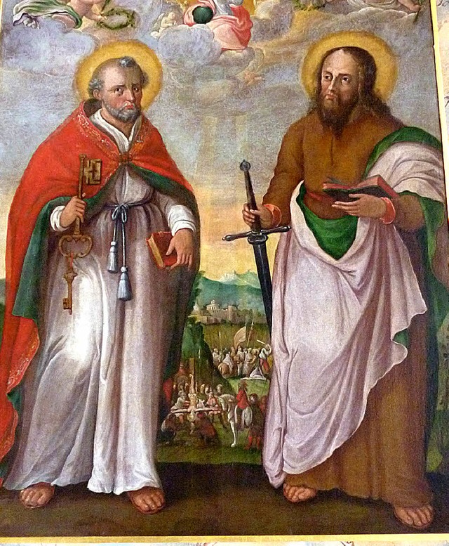 Peter und Paul auf einem Gemlde in de...Abtkapelle des Klosters St. Bblasien.   | Foto: Mutter