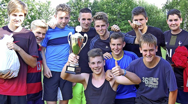 Die Mannschaft FC Klaf gewann das Grmpelturnier.  | Foto: Melanie Dramac