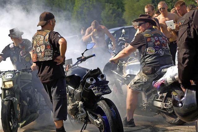 Burn-out-party der Motorradfreunde Hotzenwald in Rickenbach