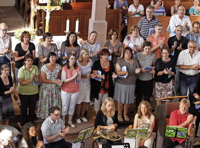 Der Chor Gospel Generation hat bei der Johannesmusik in Meienheim mitgewirkt.   | Foto: Heidi Fssel