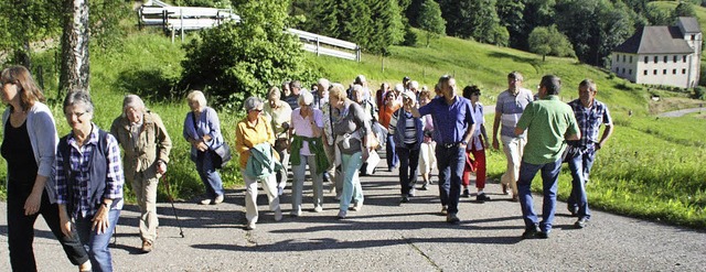 Zu einem Spaziergang rund um Kaltenbac...ie Mitglieder des Schwarzwaldvereins.   | Foto: Bronner