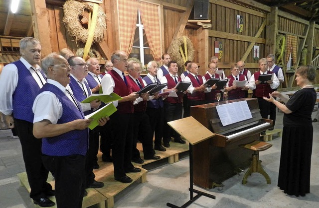 Auftritt der  Chorgemeinschaft  Schna...Friedrich beim Sommerfest in Ehrsberg   | Foto: Gerhard Wiezel