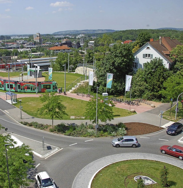 In der  Wendeschleife der Tram soll de...en, die an der Hangkante Geplant ist.   | Foto: Frey