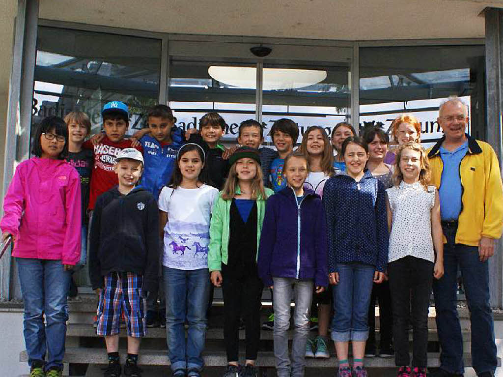 Die Klasse 4b der Hans-Thoma-Schule Weil am Rhein.