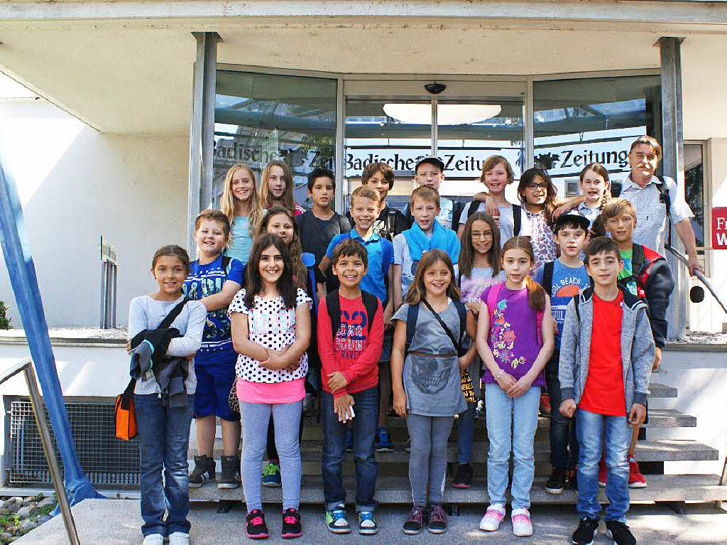 Die Klasse 4a der Hans-Thoma-Schule Warmbach.