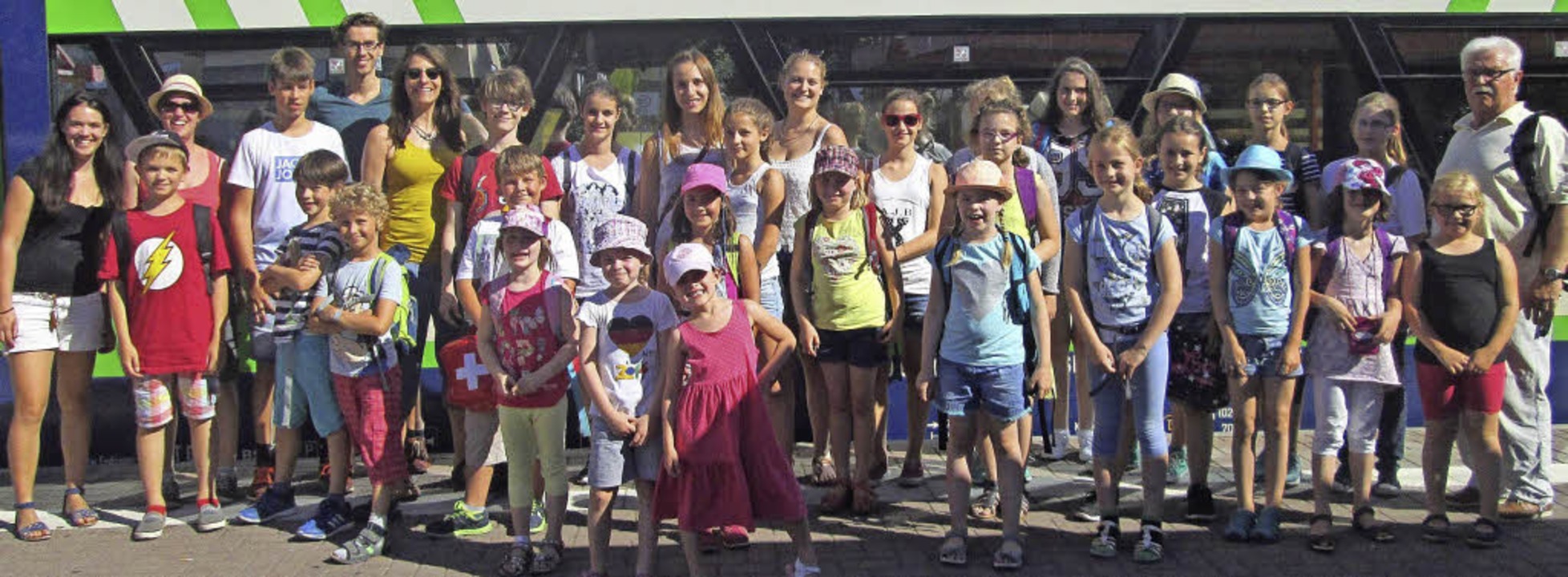 Kinder und Jugendliche der Laienspielg...undenheim sind nach Breisach gereist.   | Foto: Privat