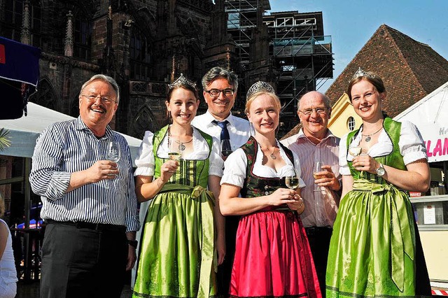 Bei brtender Hitze wurde das Freiburg... -hoheiten &#8222;in der Sauna&#8220;.  | Foto: Thomas Kunz