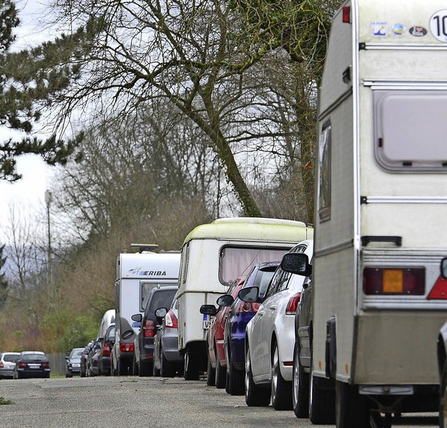 rgernis: abgestellte Wohnwagen   | Foto: ingo Schneider