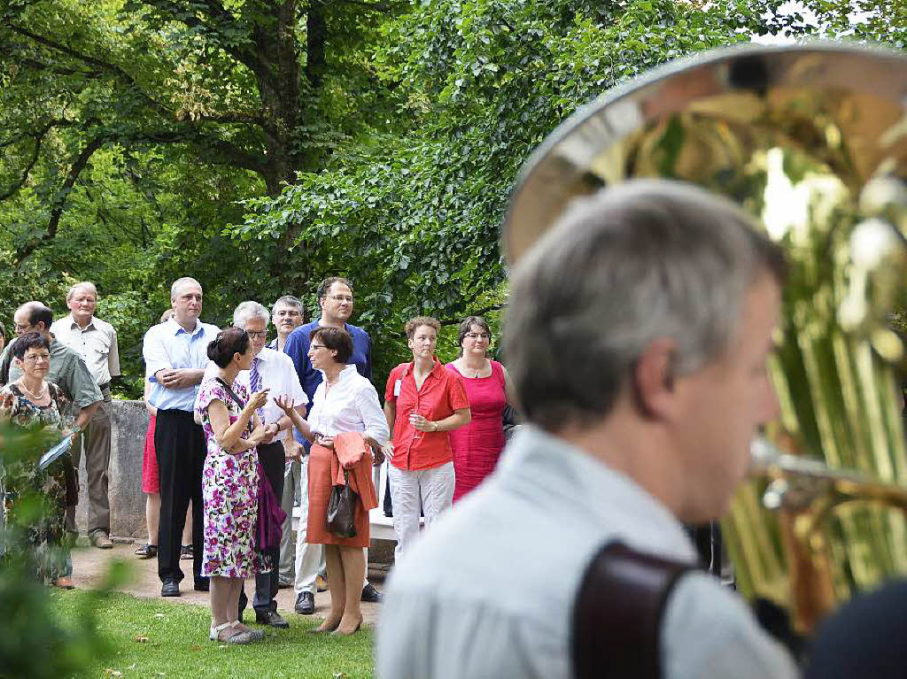 In den  Vinzentiusgarten hat die Stadt Offenburg zum Auftakt des 28. Landesposaunentags am Freitagabend zum Empfang gebeten.