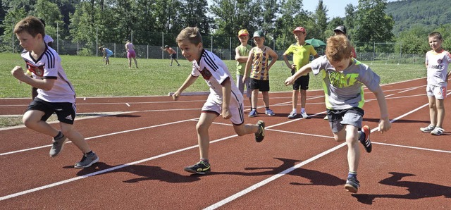 Bundesjugendspiele der Grundschule St...ligkeit kam es beim 50-Meter-Lauf an.   | Foto: mah