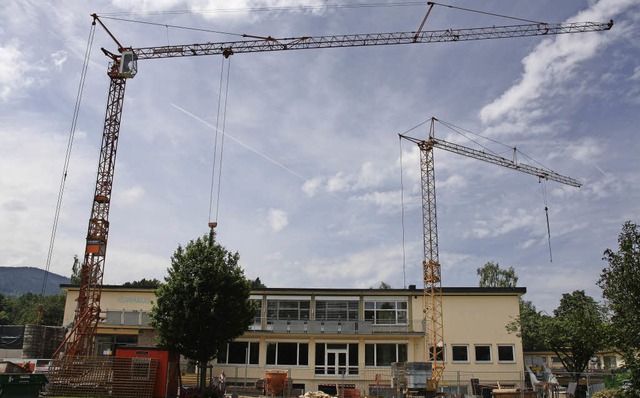 Bis Mitte September ist das Kurhaus  eine Baustelle.   | Foto: Andreas Peikert