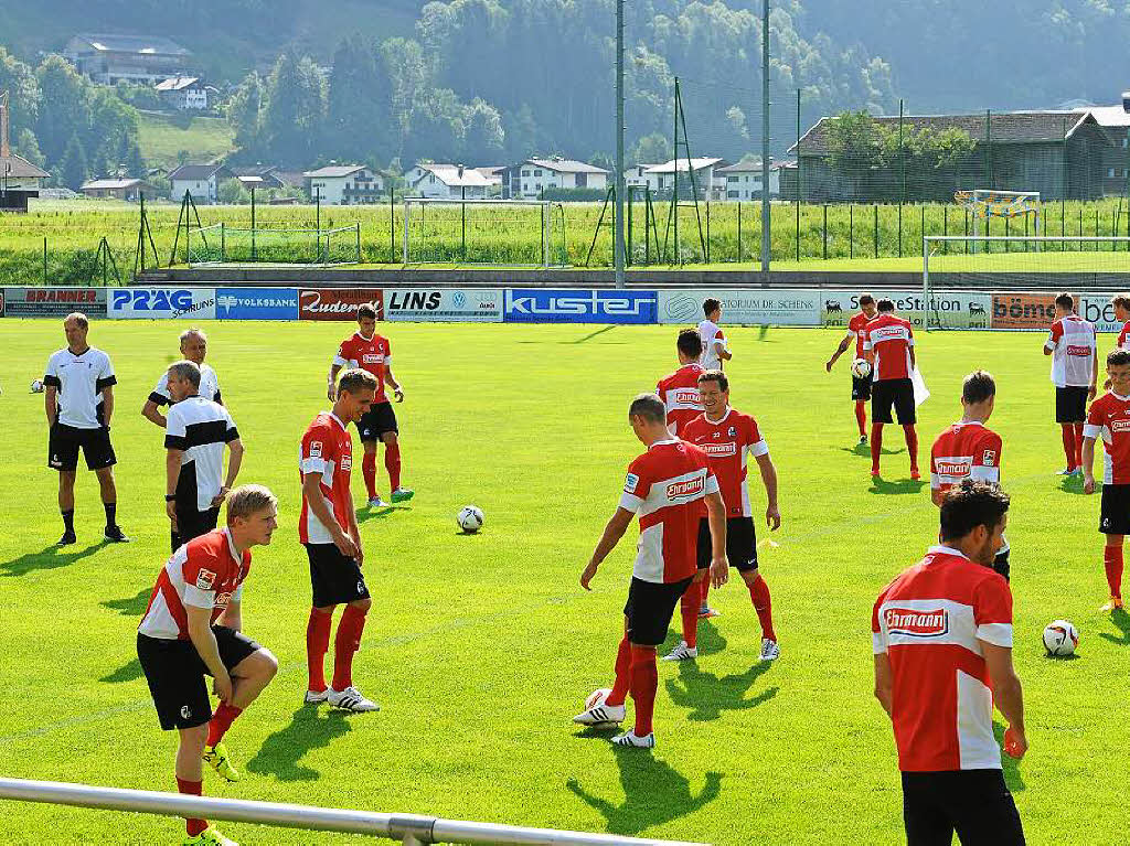 Der SC Freiburg im Trainingslager in Schruns.